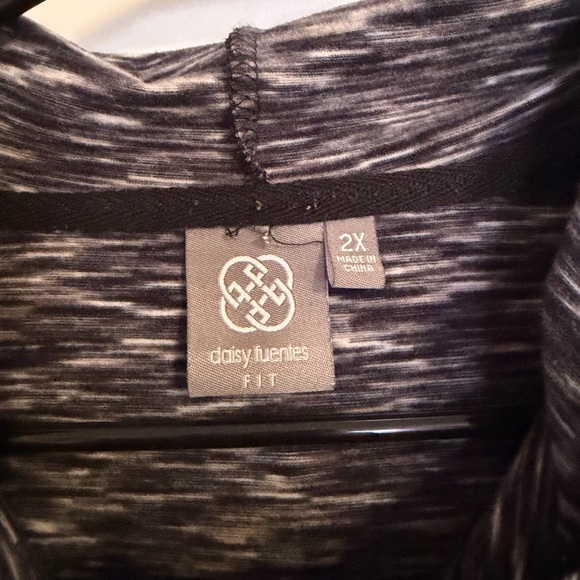 Daisy Fuentes Charcoal Zip-Up Jacket - Picture 3 of 4